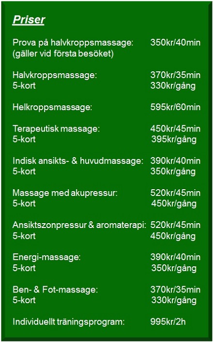 Låga massagepriser